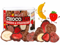 Křupavé banánky a jahody v čokoládě 150 g Mixit